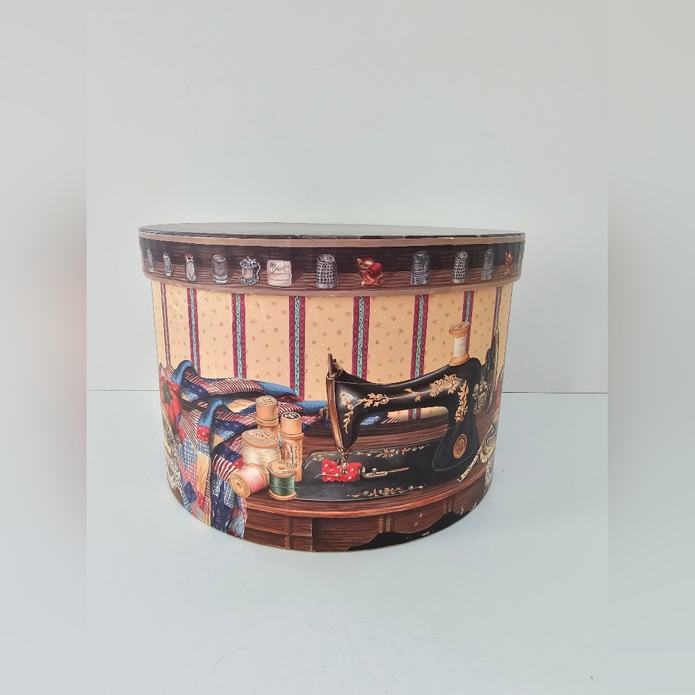 Revelations A Stitch in Time Vintage Style Sewing Storage Box Removable Tray